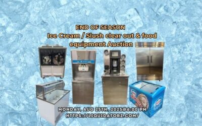 Aug 25th @ 6PM End of season Ice Cream / Slush clear out & food equipment