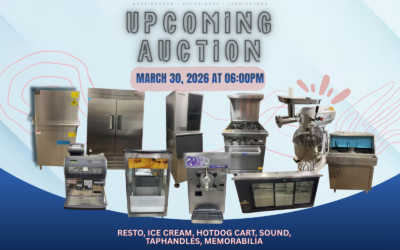 Mar 30 @ 6PM Resto, Ice Cream, Hot Dog Cart, SOUND, Tap Handles, Memorabilia Part2