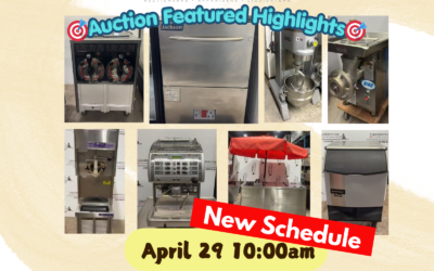 April29 @ 10AM – Massive Equipment Auction – Ice Machines, Slush & Summer Essentials!