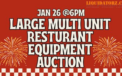Large Multi unit Resturant Equipment Auction