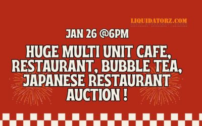 HUGE Multi Unit Cafe, Restaurant, Bubble Tea, Japanese Restaurant Auction !