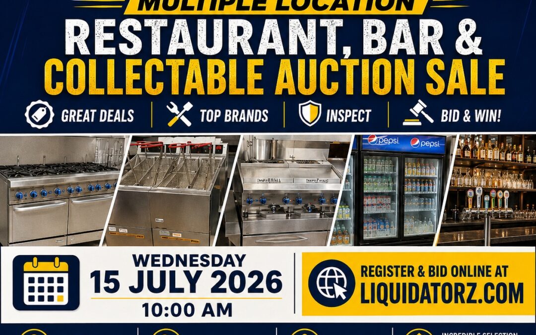 Multi-Location Restaurant,Bar & Collectibles Auction July 15